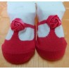 Calcetines bebé imitación zapato fucsia