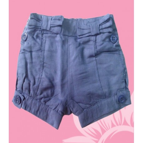 Pantalones infantiles niñas bebés azules cortos