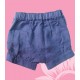Pantalones infantiles niñas bebés azules cortos