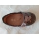 Zapatos Bailarinas infantiles niñas Grises lazo. Merceditas.