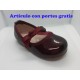 Zapatos Bailarinas infantiles niñas rojos Burdeos lazo