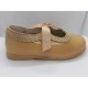 Zapatos Merceditas para niñas camel con lazo-Elegantes y cómodos