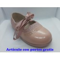 Zapatos Merceditas de niñas Rosas con lazo-Cómodos y elegantes