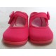 Zapatos Merceditas niñas tela fucsias