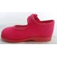 Zapatos Merceditas niñas tela fucsias