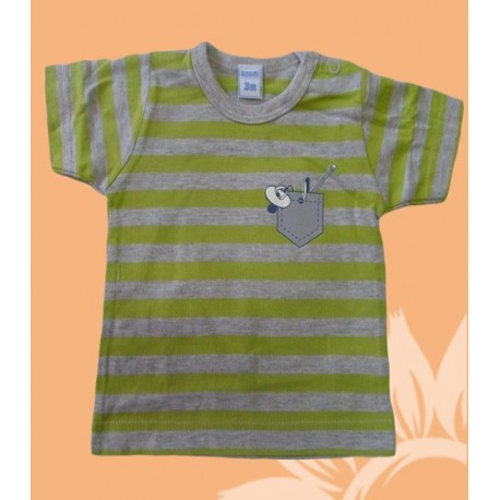 Camisetas de manga corta para bebes y recien nacidos niños a rayas.