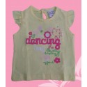 Camisetas infantiles niñas bebés manga corta dancing amarillas