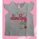 Camisetas infantiles niñas bebés manga corta dancing blancas