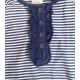 Camisetas infantiles niñas bebés sin manga rayas marino