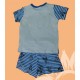 Pijamas infantiles niños bebés MIckey cortos azules verano.