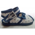 Sandalias bebé niña tela azul