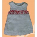 Vestidos infantiles niñas bebés piqué blancos sin mangas