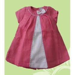 Vestidos infantiles niñas bebés fucsias piqué