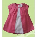 Vestidos infantiles niñas bebés fucsias piqué