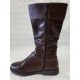 Botas infantiles juveniles niñas altas marrón chocolate