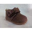 Botas, botines infantiles niñas bebés lazo kaki