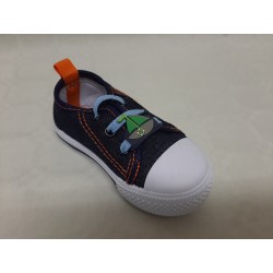 Zapatillas infantiles niños lona azules marino