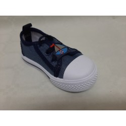 Zapatillas infantiles niños lona jeans