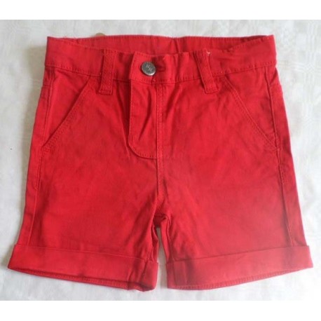 Pantalones infantiles niños bebés rojos cortos