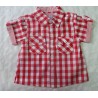 Camisas para bebés y recién nacidos niños cuadros roja manga corta de la marca Newness