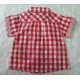 Camisas infantiles niños manga corta cuadros rojas
