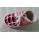 Zapatos primera puesta rosas oscuro recién nacidas suela blanda