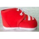 Zapatos primera puesta rojos recién nacidos suela blanda