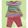 Conjuntos cortos para bebes y recien nacidas niñas a rayas comodos y perfectos para el verano.