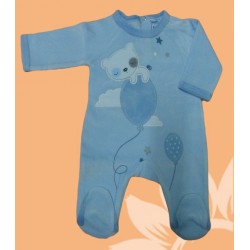 Pijamas infantiles niños bebés velour globo Invierno