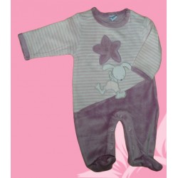 Pijamas infantiles niñas bebés velour estrella Invierno