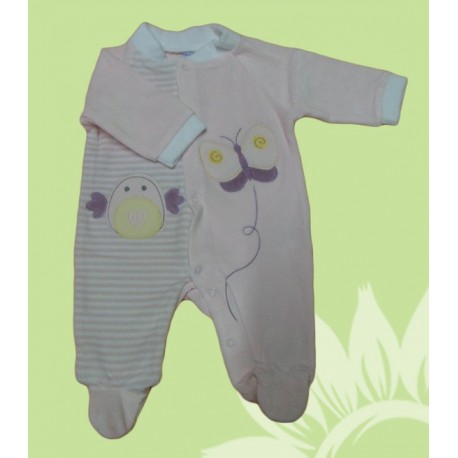 Pijamas infantiles niñas bebés velour mariposa y pollito invierno invierno